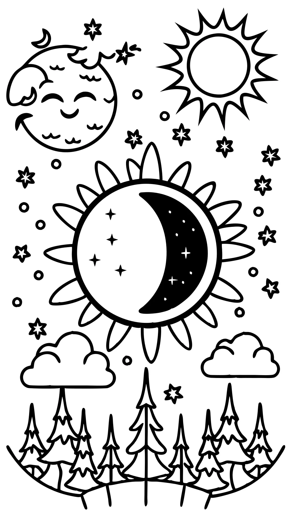 eclipse coloring page